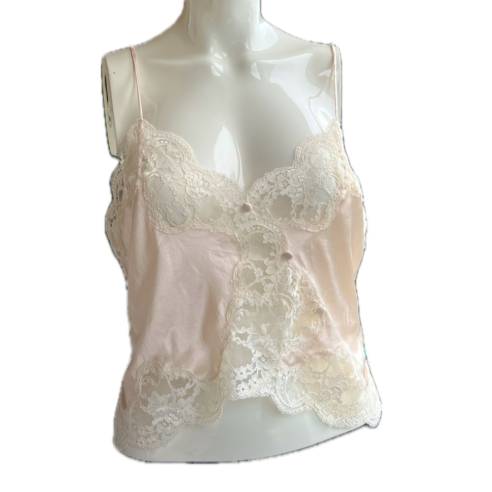 EUC Victoria’s Secret Gold Label Silk Chemise Petal Pink With Lace
